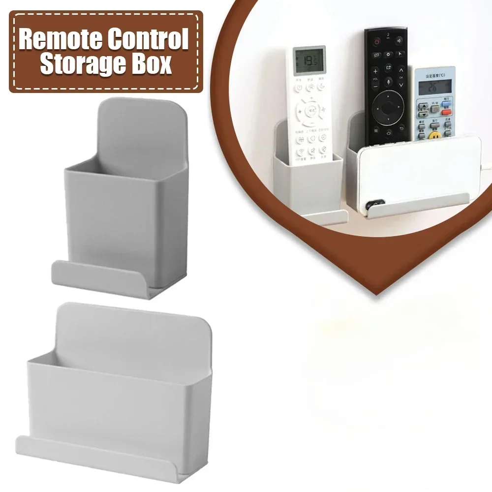 

Remote Control Storage Box Mobile Phone Storage Rack Home Wall Mounted Organizer Remote Control Air Conditioner Stand Holder