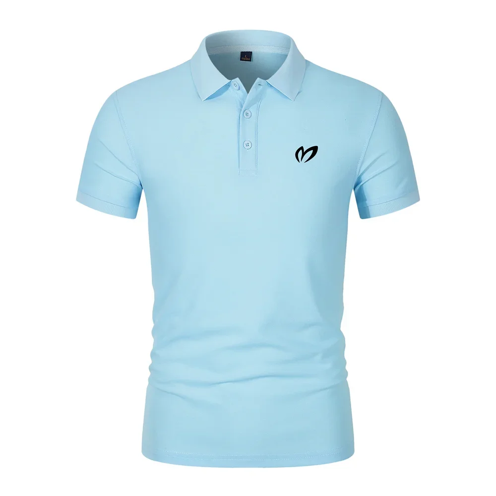 Summer New Business Casual Golf Shirts Men's Polo Shirt Fashion Short Sleeve T-shirt Top Golf Clothing Outdoor Sports Golf Wear