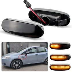 For Fiat Stilo Panda Punto Evo Qubo Multipla Linea Idea Grande Doblo abarth Peugeot Citroen Dynamic LED side marker light Smoke