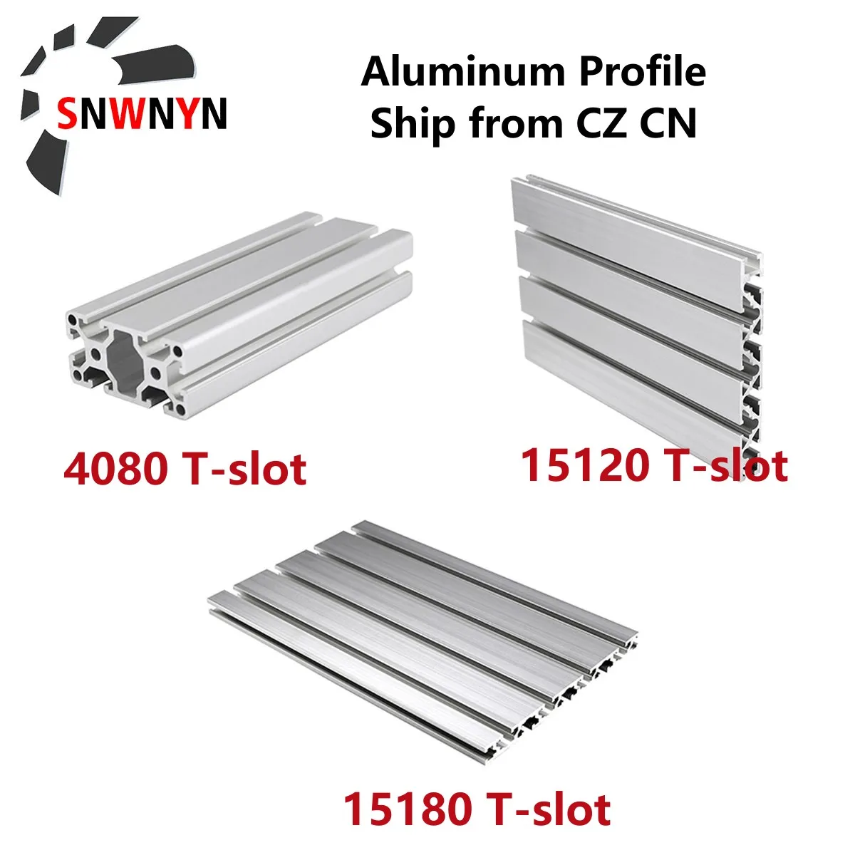 1PC 4080 15180 15120 Aluminum Profile 200 300 500 600 800 1000mm Linear Rail Extrusion Eu Standard Anodized For CNC 3D Printer