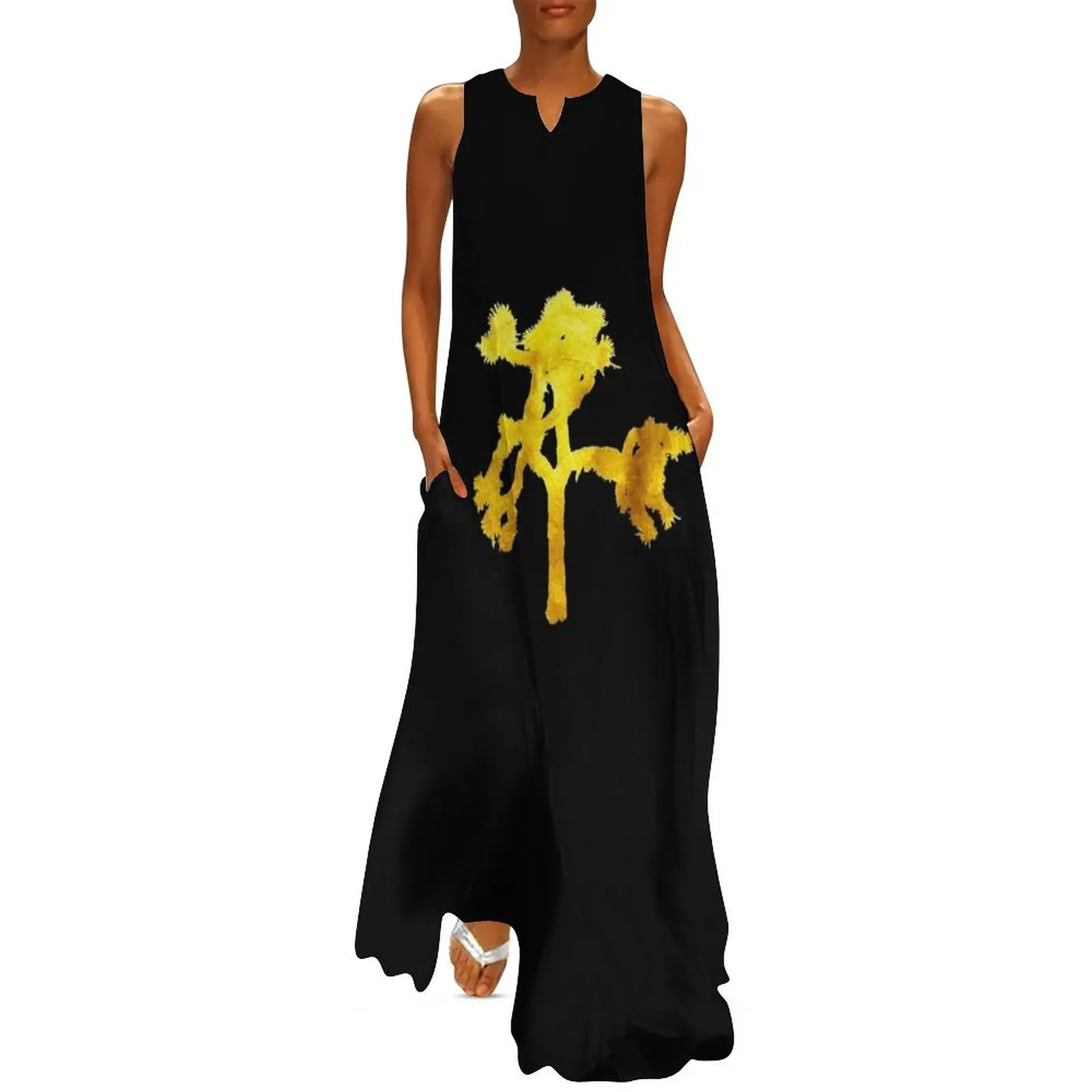 

u2 Joshua Tree Gold Long Dress womens dress women's summer clothing 2025 Dress