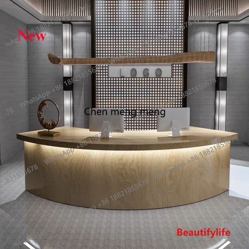 

03A Reception Desk Modern Minimalist Church Pulpito Beauty Salon Elegant Office Cashier Table Luxury Furniture Pulpit Moveable B