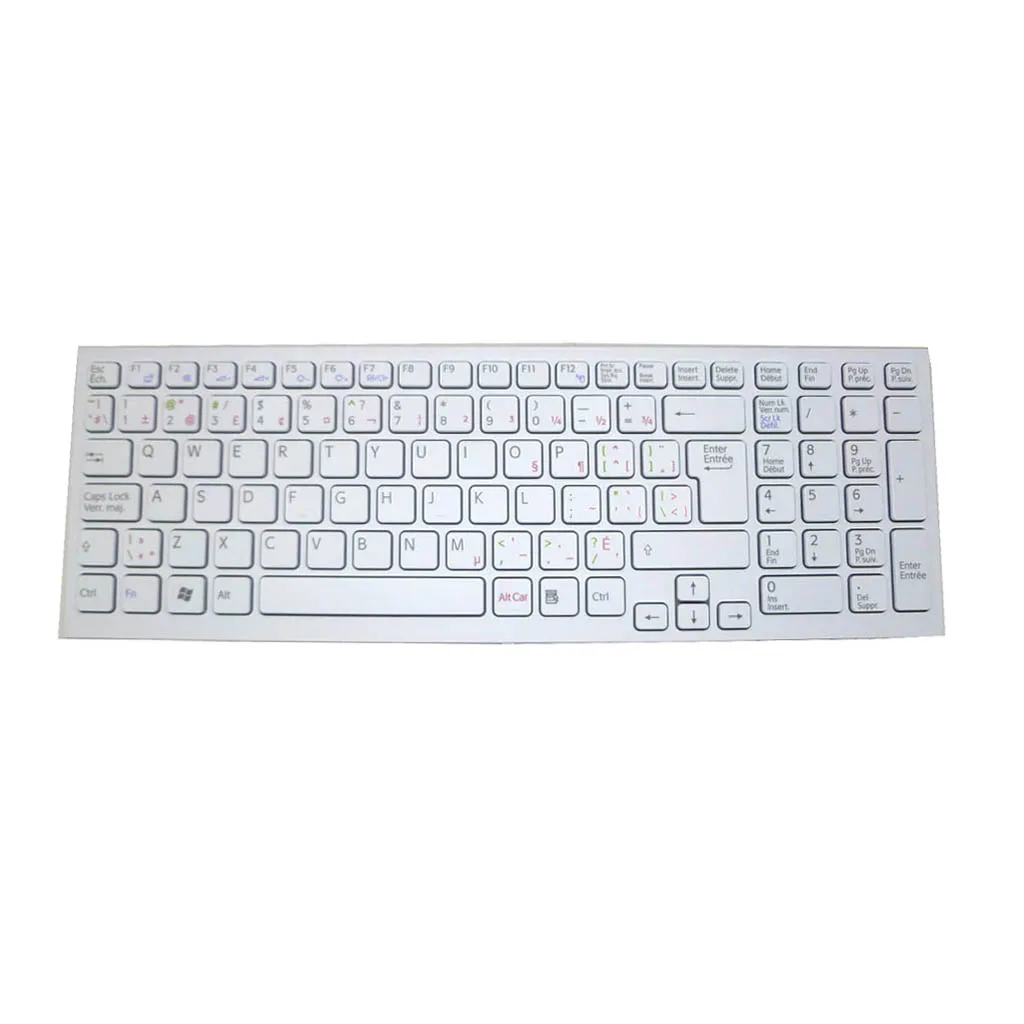 Canada CA Laptop Keyboard For SONY VPC-EH VPCEH V116646F 148971511 White With Frame New