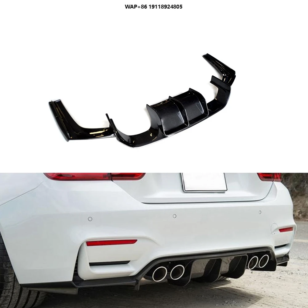 

M4 Carbon Rear Bumper Diffuser Lip for B-MW F80 M3 F82 M4 2015 Lip Spoiler