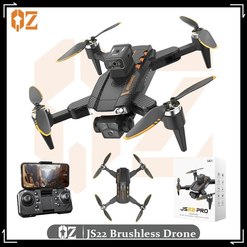 Brushless Js22 Mini Drone Optical Flow Positioning Hd Aerial Photography Folding Quadcopter Remote Control Toy Plane Kids'S Gift