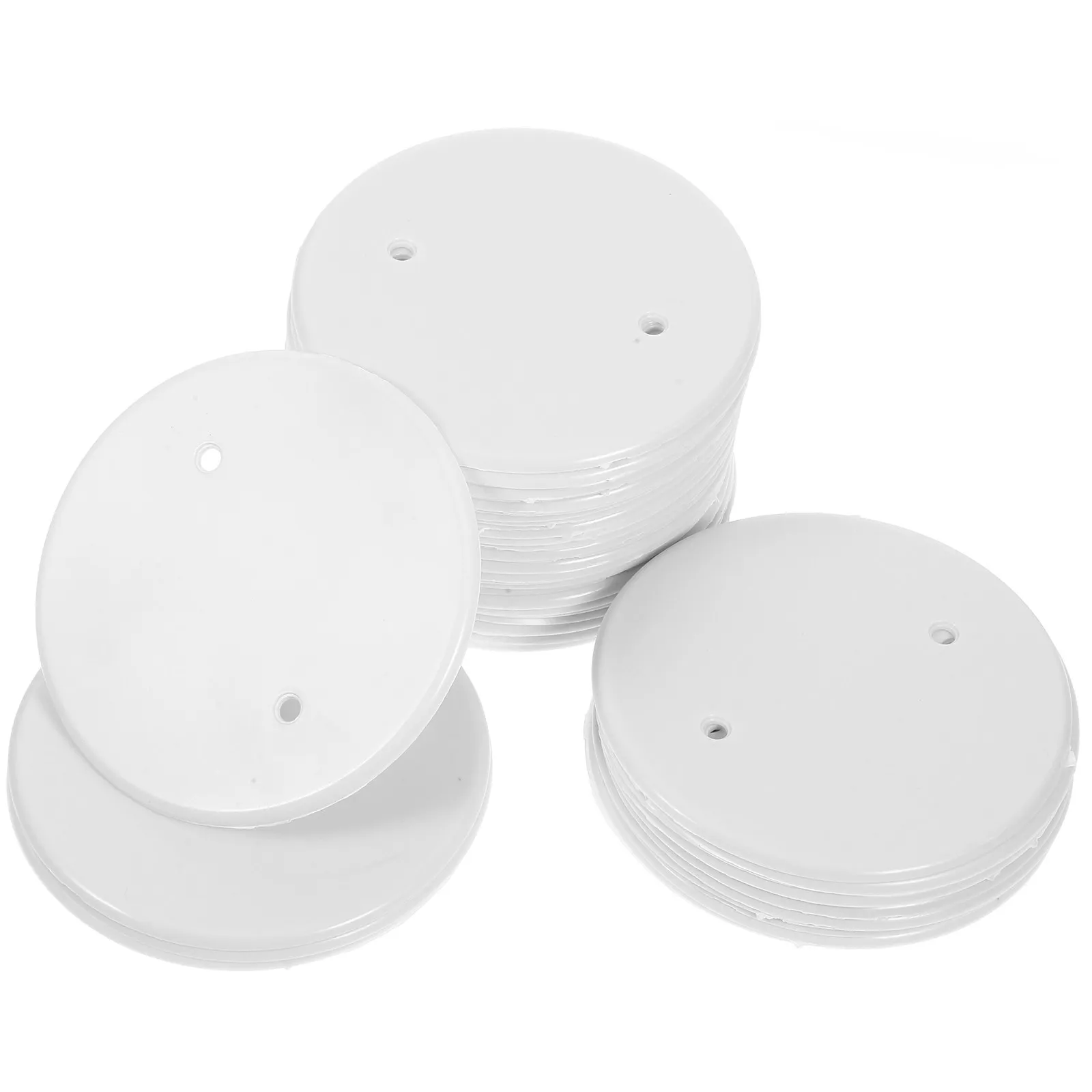 50Pcs Electrical Power Cord Protection Cover Plate White PP Material Ceiling Wiring Application Cable Panel Wall Hole Cover