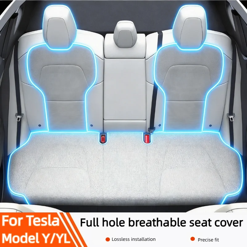 For Tesla Model YL/ YJuniper 2025 2026 Ventilation Leather Seat Cover Cushion Breathability Comfortable Seat Interior Accessorie