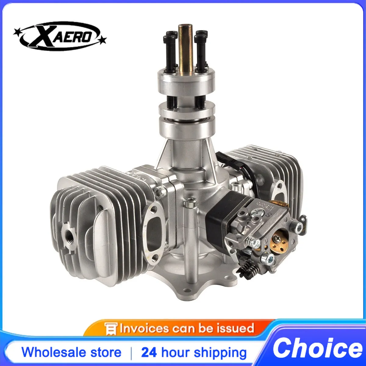 

DLE60 Twin Cylinder RC Gas Engine 60cc 2-Stroke Side Exhaust Air-Cooled Hand Start Large Scale Model Aircraft Power