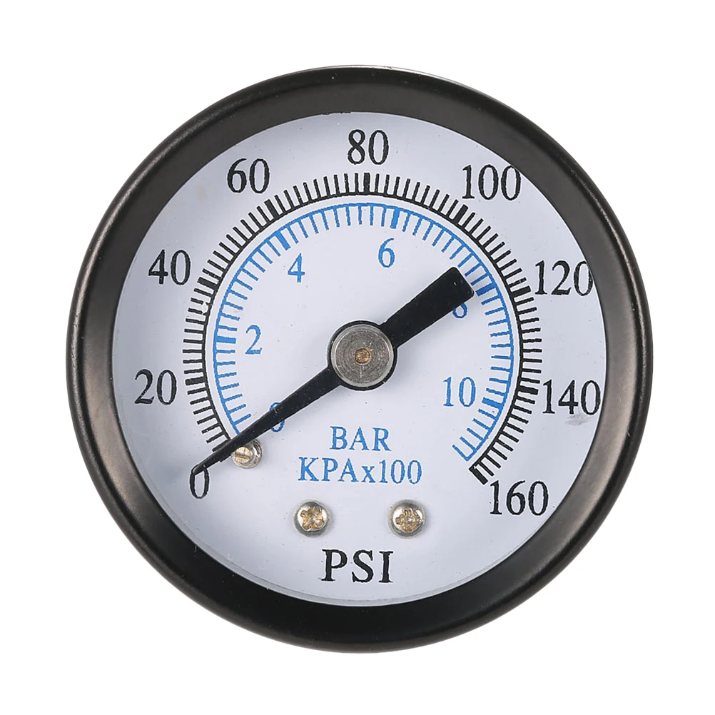 1Pcs Metal Dual Scale Pressure Gauge Economical All Purpose 0-160psi 0-10bar Npt Pressure Meter for Plumbing Heating Air