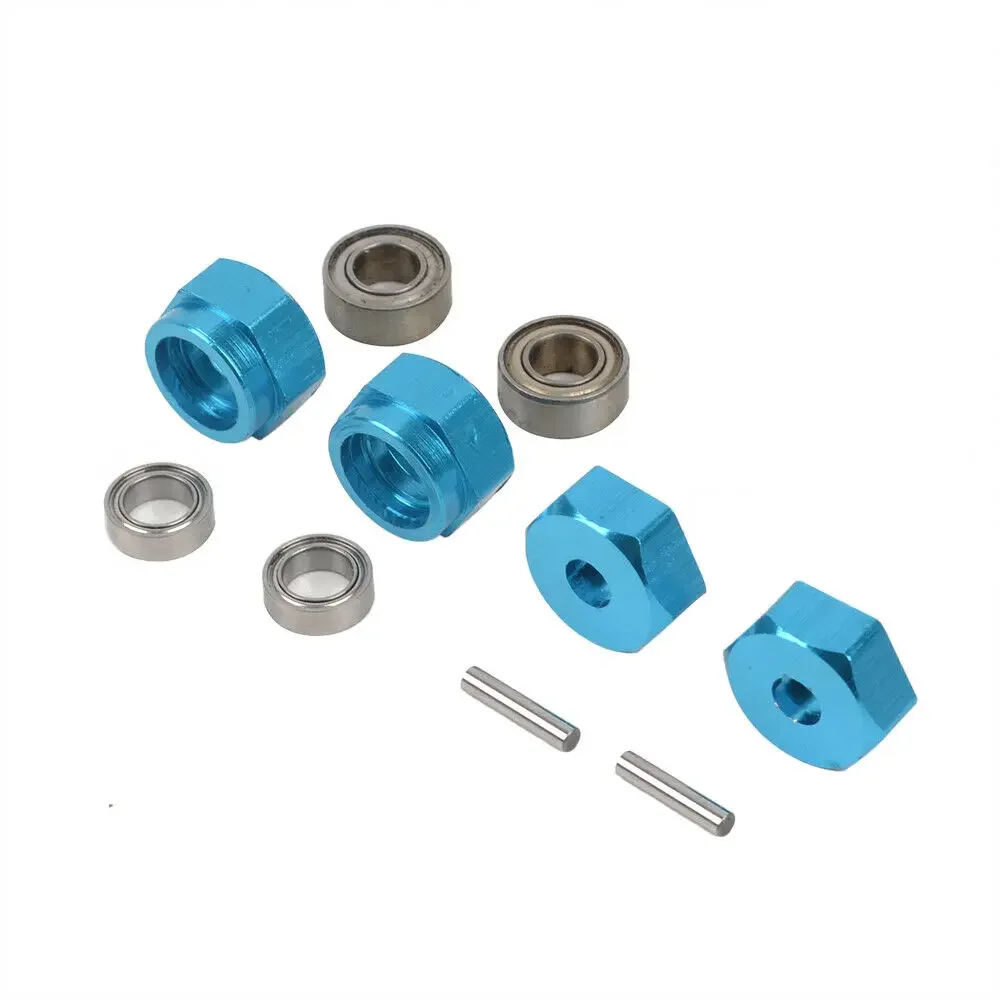 4PCS Aluminum Alloy 12mm HEX Wheels Rims Hub Adapter for TAMIYA DT-02 DF02 RC Buggy Car 2WD