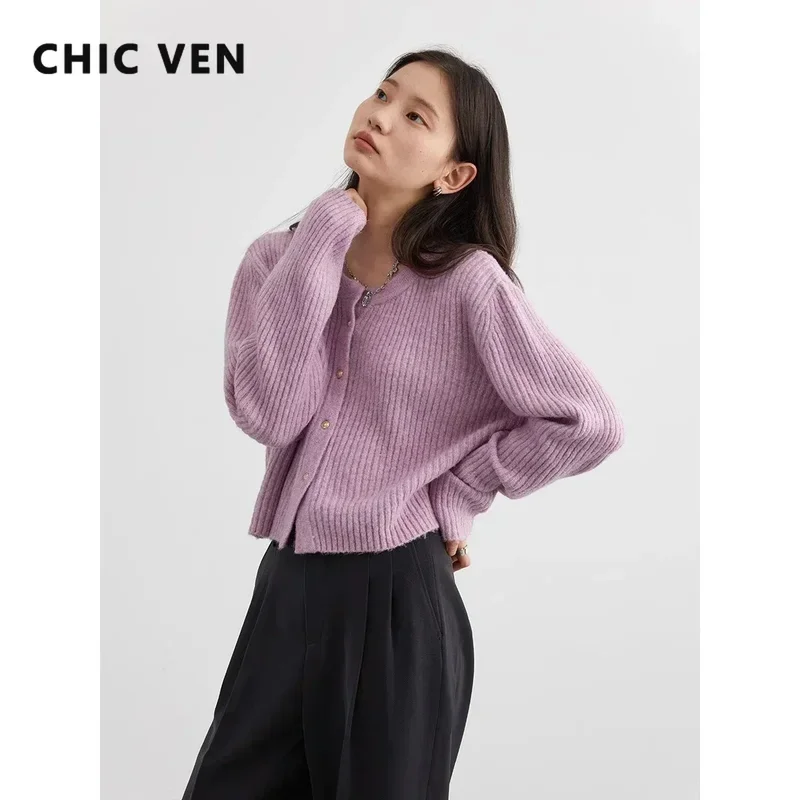 Women's Sweater Solid Single Breasted Long Sleeve New O Neck Knitted Cardigan Soft Female Jumpers Autumn Spring 2023