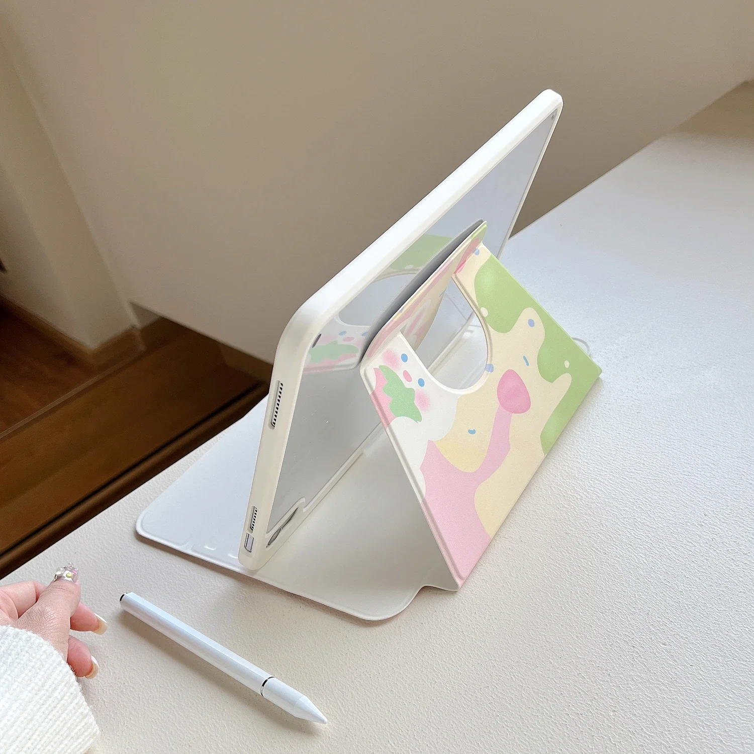 Rotazione Per iPad Custodia Air MINI 3 4 5 6 7 8 9 10 Generazione 10.9 10.2 10.5 Modello carino Supporto in pelle Tablet Cover Regalo per bambini