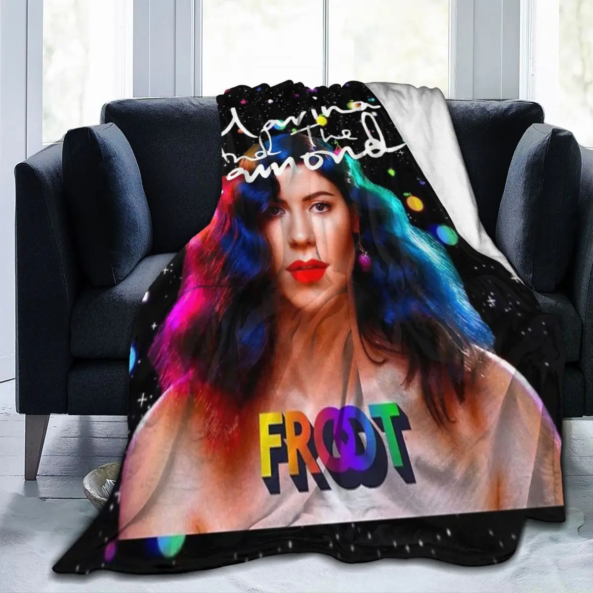 

Throw Blanket Marina And The Diamonds Froot Micro Fleece Blanket Customizable Comfortable Suitable For Sofa AntiPilling Blanket