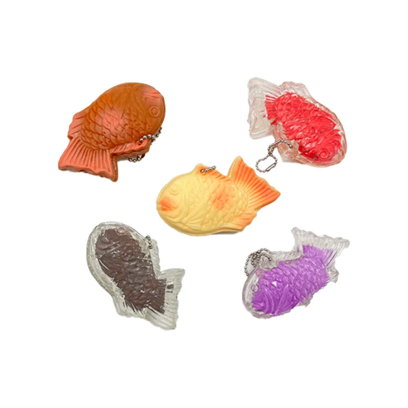 

New Crystal Japanese Snapper Yaki Pinch Music Fidget Toy Creative Decoration Small Pendant Stress Relief Transparent Mini Fish