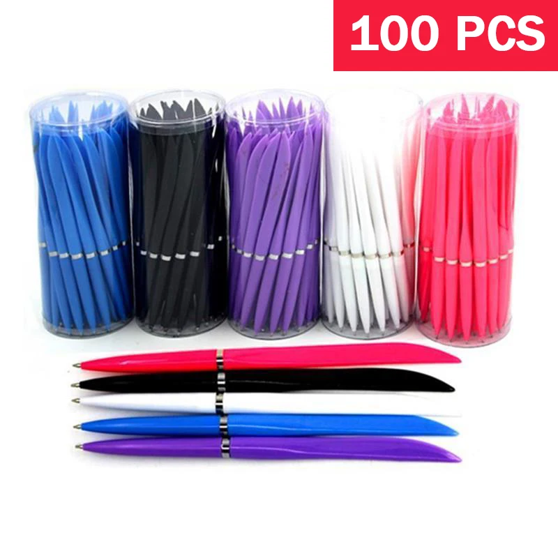 

100 PCS Multi-functional Ballpoint Pen With Box Opener 0.7mm Blue Gel Ink Pens Household Office Stationery Wholesale