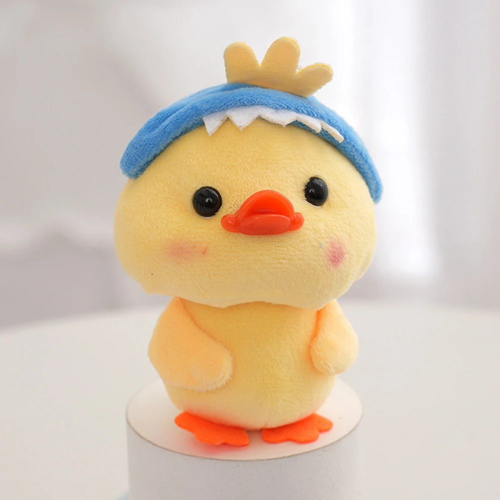 Cute Little Duck Doll Plush Toy with Hat - Transforming Plush Pendants for Kids' Backpacks