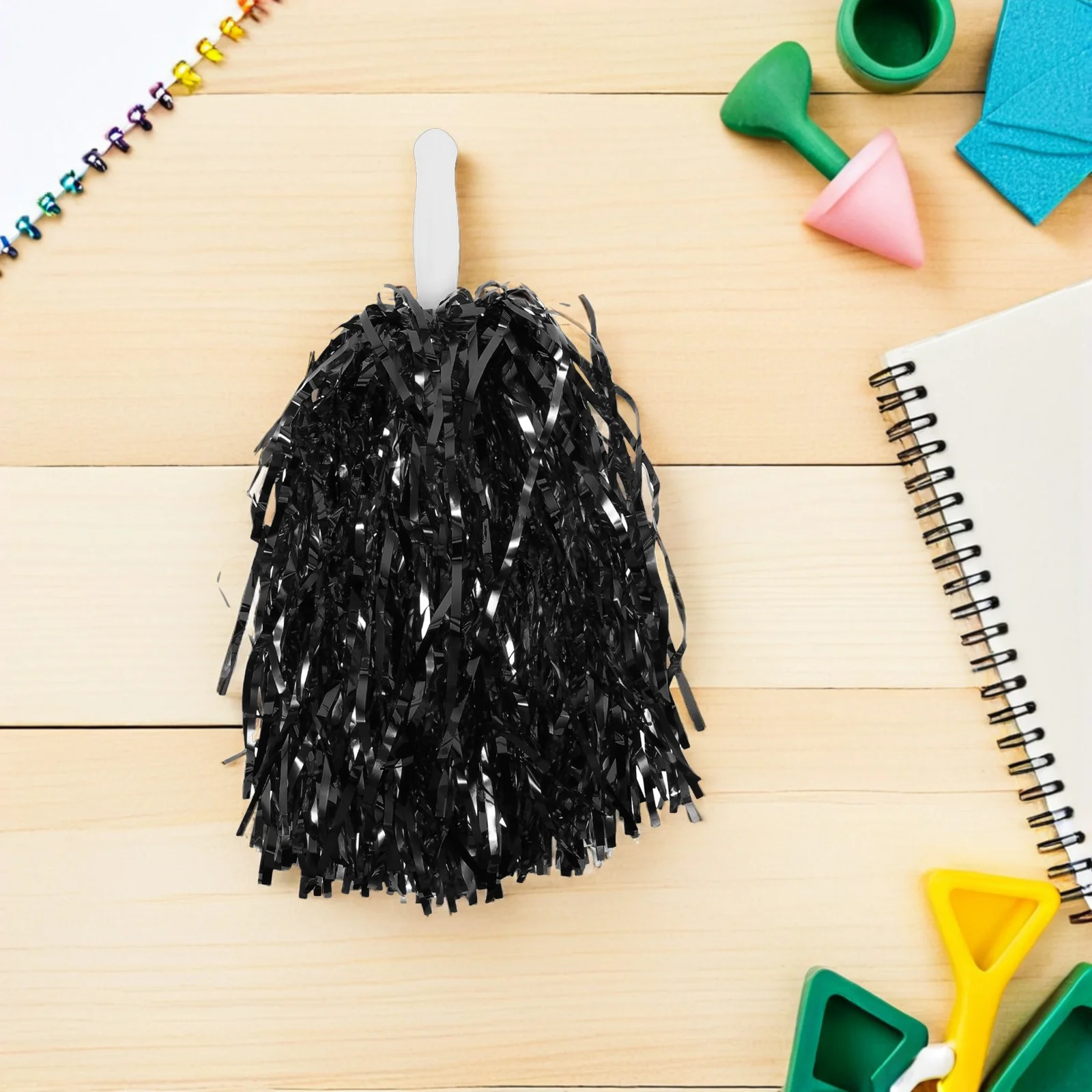 12pcs Cheerleading Pom Poms Lightweight Reusable Hand Dance Flowers For Sports Team Spirit Aerobics Party Football Cheering