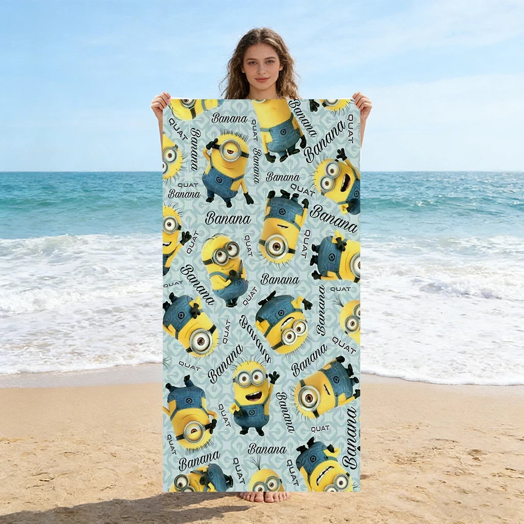 Strandtuch mit großen Augen und niedlichem Bananamaster-Motiv, schnell trocknend, geeignet für Strandurlaub, Schwimmbad, Fitnessstudio, süßes Geschenk für Freunde und Familien