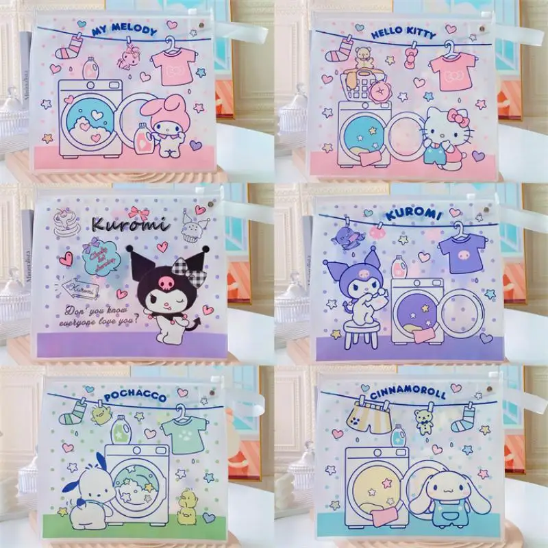 Kawaii sanrio neue kuromi Bleistift Tasche hallo kitty meine Melodie Kosmetik tasche Handheld große Kapazität Organizer wasserdicht transparent