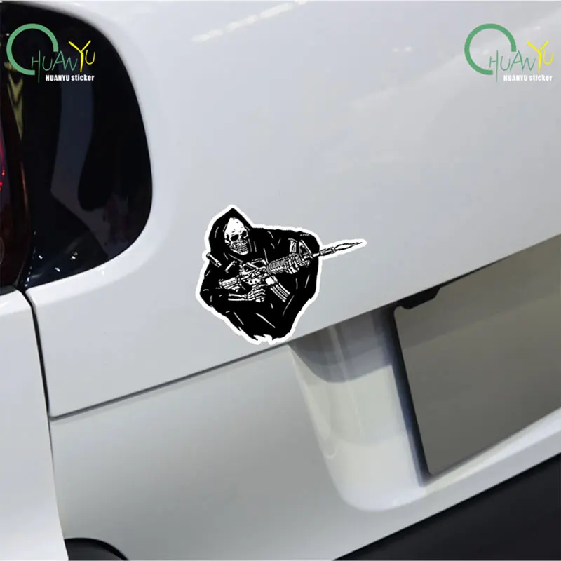 Etiqueta engomada de la bomba de agua del capítulo moral del cráneo de la muerte ventilador militar coche motocicleta parachoques decoración pegatina impermeable reflectante