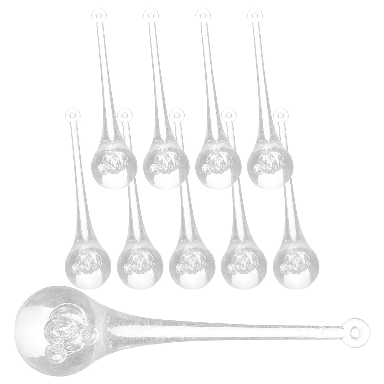 

10pcs Water Drop Pendant Crystal Decors Clear Acrylic Hanging Lamp Pendants DIY Curtain Accessories Home Party Garden Projects