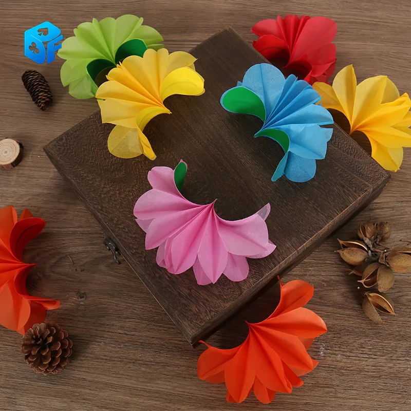 Super Flowers From Fingertips Genuine leather version 8sets easy magic tricks high quality Wedding Party Illusion Comedy