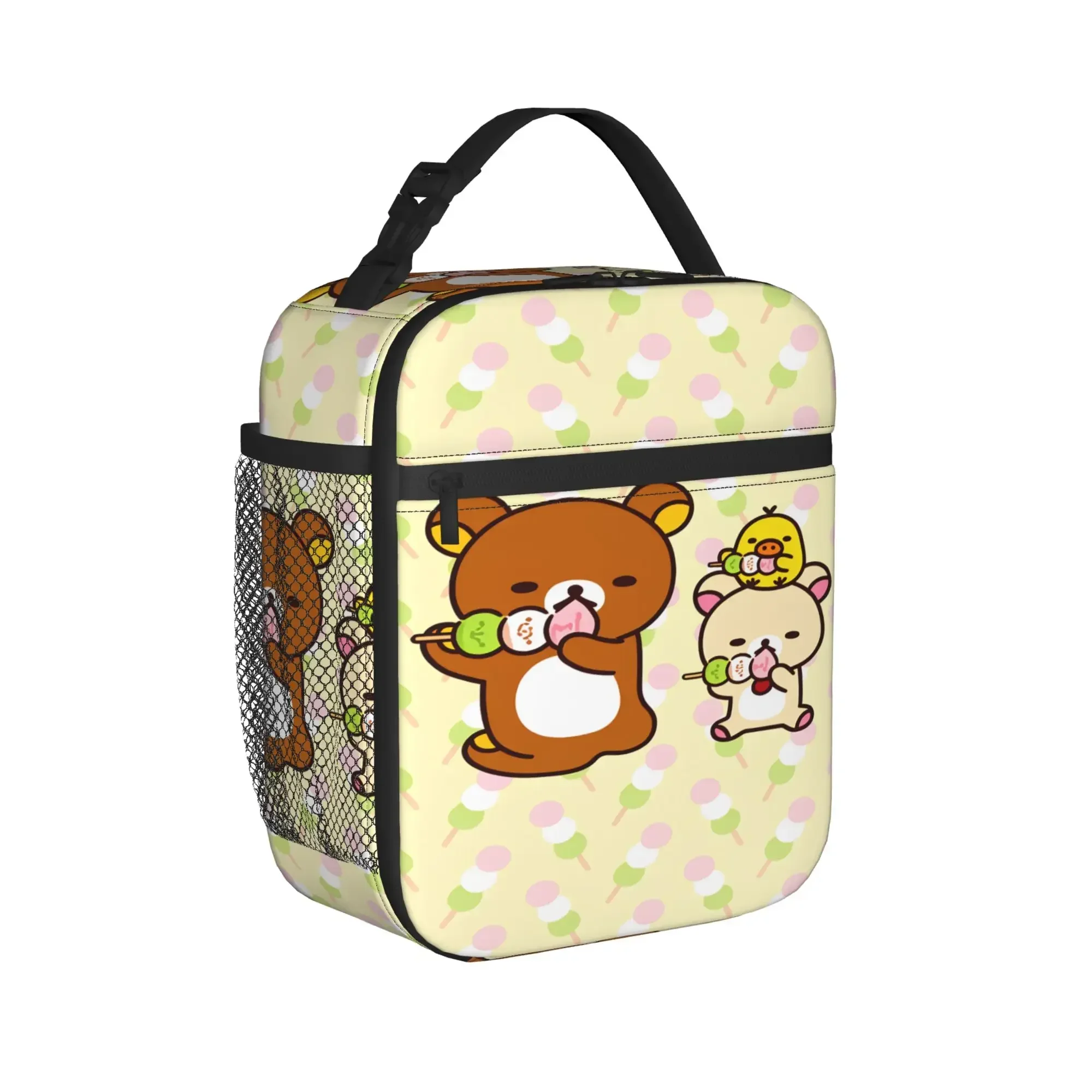 Rilakkuma Relax Bear Lunch Bag  Kawaii Lunch Box For Adult Picnic Portable Insulated Cooler Bag Waterproof Thermal Tote Handbags