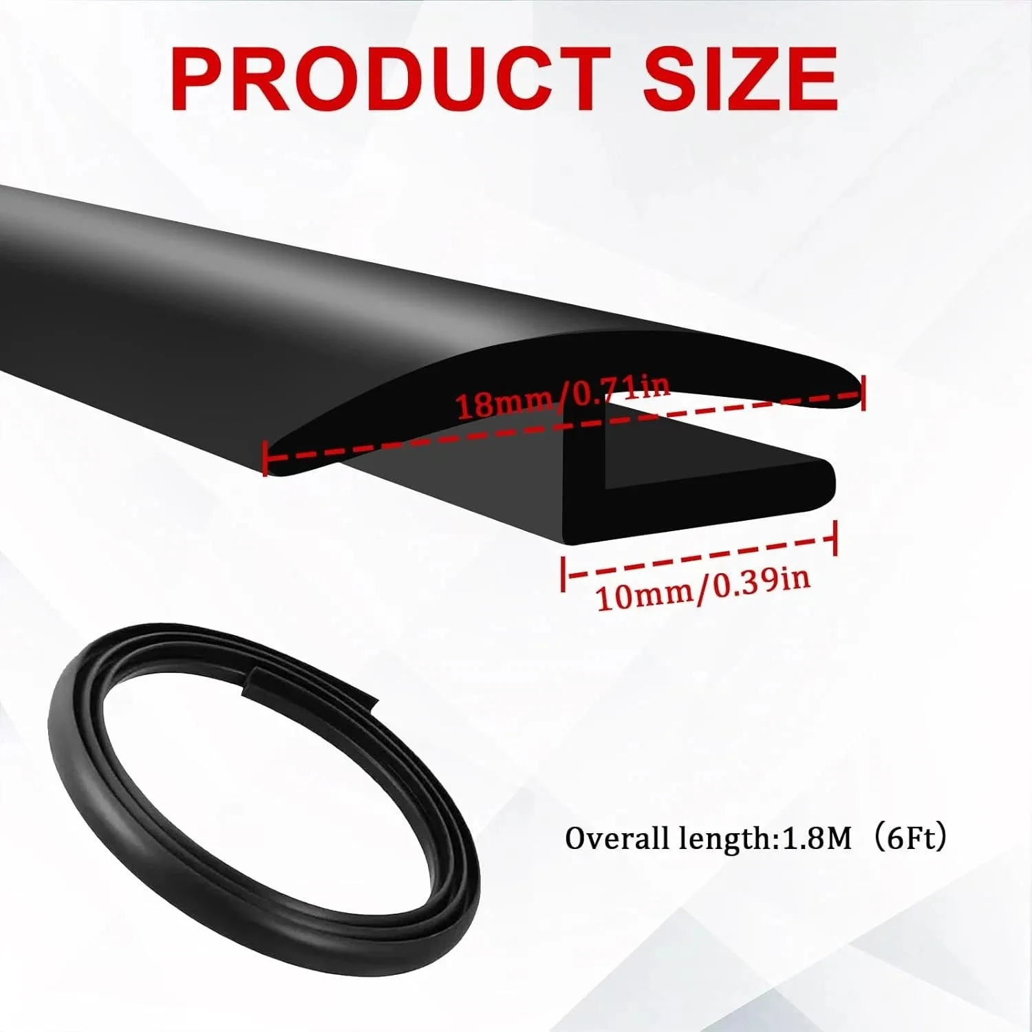 6Ft Anti-UV Windshield Weather Seal Strip For Honda Models Durable Rubber Trim Molding Cover Reduce Wind Noise Car Accessories