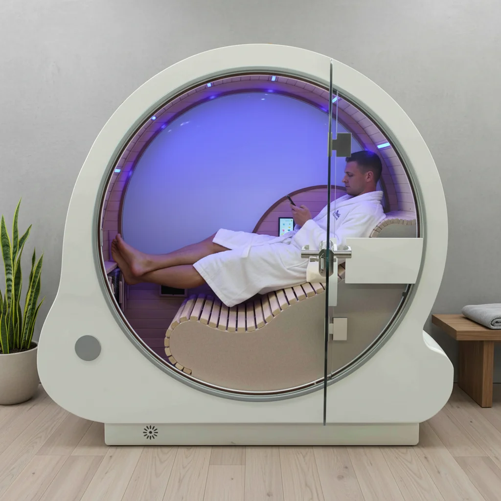 Advanced manufacturing facilities; Metasequoia far-infrared sauna room, equipped with TDP heater and negative ion function.
