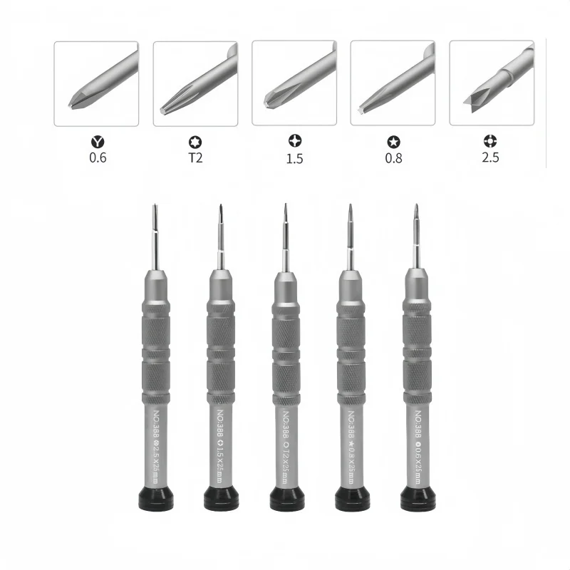 1 pz 388 cacciavite di smontaggio di riparazione di apertura del bullone magnetico duro di alta precisione per iPhone iPad Set di utensili manuali