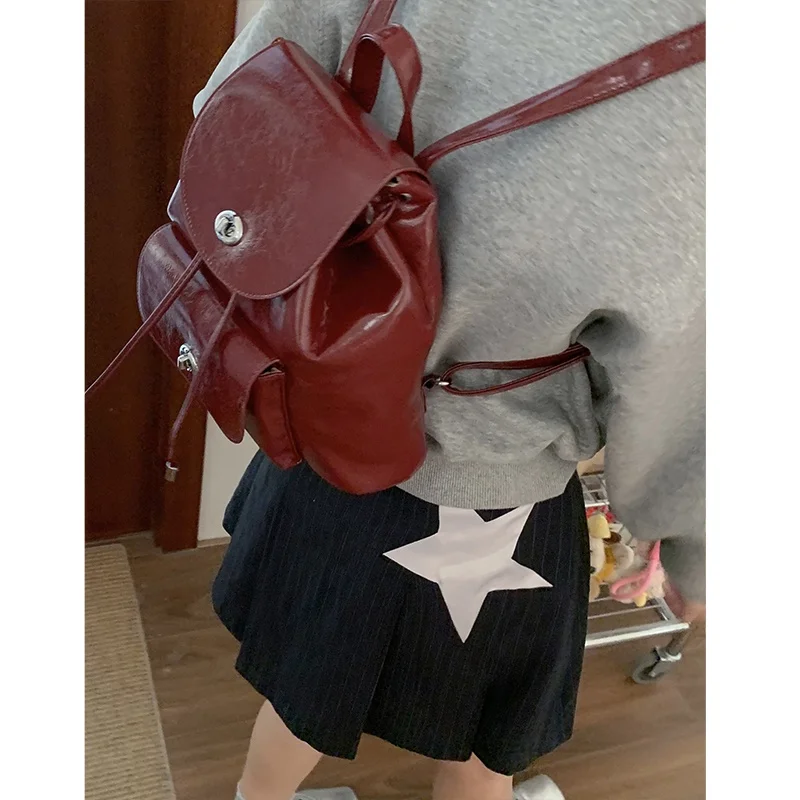 

Повседневная женская сумка для колледжа Ganz Small Autumn Winter Faion в стиле ретро, дорожная сумка для отдыха, мягкая поверхность, материал из искусственной кожи