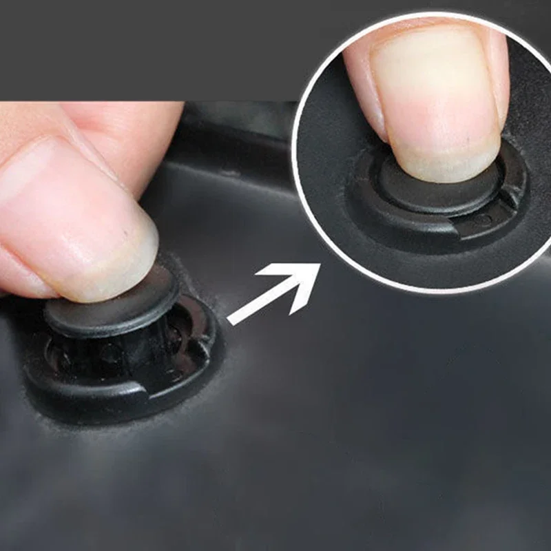 100/50pcs 8mm Plastic Fasteners Screws Universal Car Bumper Fenders Black Rivets Car Fastener Push Pin Clips Auto Accessories
