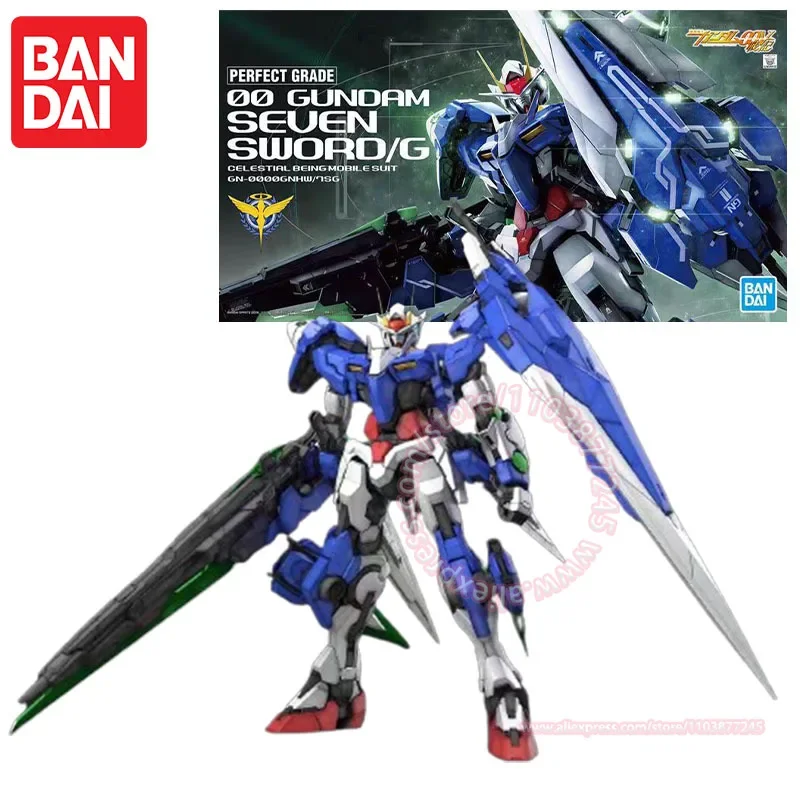 BANDAI PG 1/60 PERFECT GRADE 00 GUNDRM SEUEN SWORD/G Assembled Toy Trendy Figure Desktop Ornament Birthday Gift Peripherals