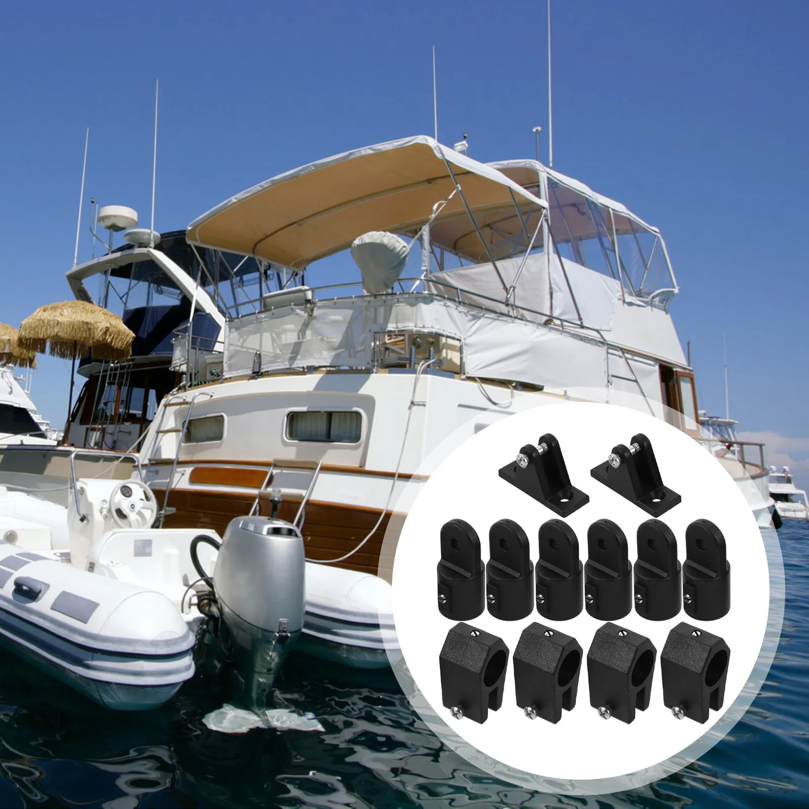 

Комплект нейлоновых морских фурнитурных заглушек для крепления тента бимини, для лодок и яхт, сменные конструктивные элементы, набор морских аксессуаров