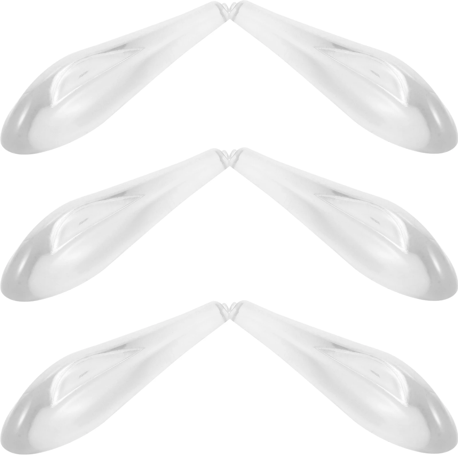 

6pcs White Anti scratch Spoiler Strip Car Tail Bumper Sticker Easy Install Long Use Plastic Protective Matching Most Cars