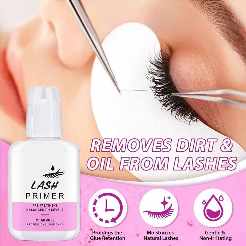 New 15ml Super Bonder Fixing Agent For Eyelashes Extensions Primer For Lash Glue Help Lash Bonder Adhesive Hardener