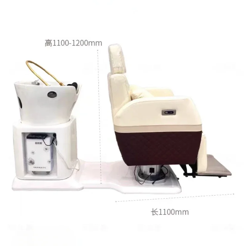 Professional Hair Spa Japanese Massage Shampoo Chair Washbasin Headspa Water Chaise Coiffure Interior Barber Wash Bed XFY-73