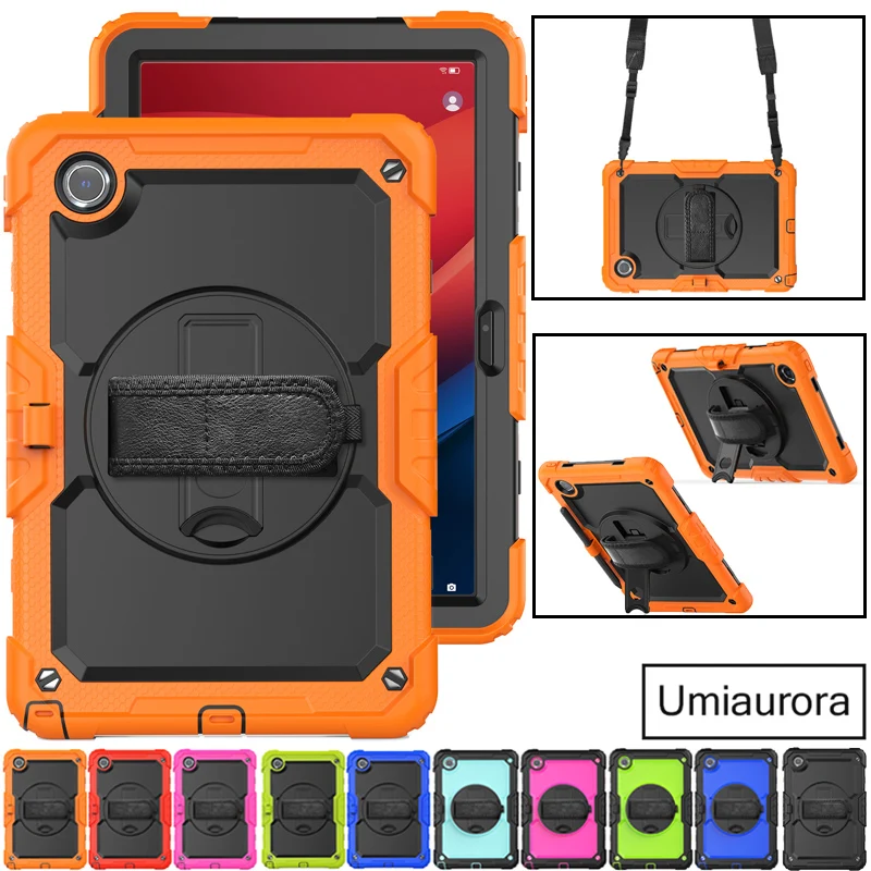 

Для Lenovo Tab M10 Plus 10,6 дюйма TB128FU 3-го поколения 10,1 дюйма TB328FU X306F X606F противоударный прочный чехол для планшета с ремешком на руку подставка Funda