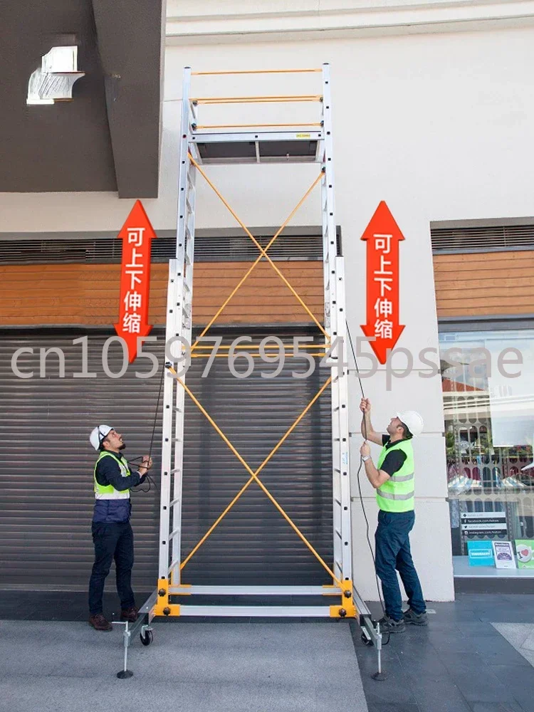 Aluminum Alloy Scaffold Elevator Folding Mobile Engineering Ladder High-altitude Operation Platform Cloud Ladder Ladder