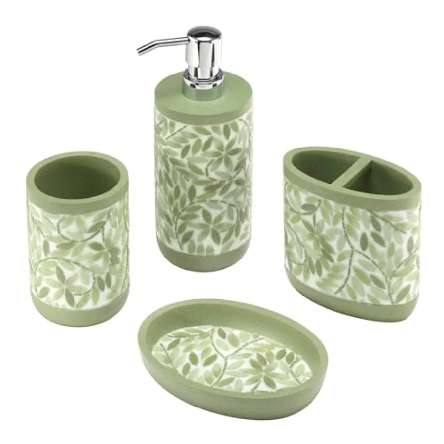 

Avanti ns - Ba Set 4pc Countertop cessories Resin Tumbler Toobh Holder So Dish Lotion Pump Strord Collection en