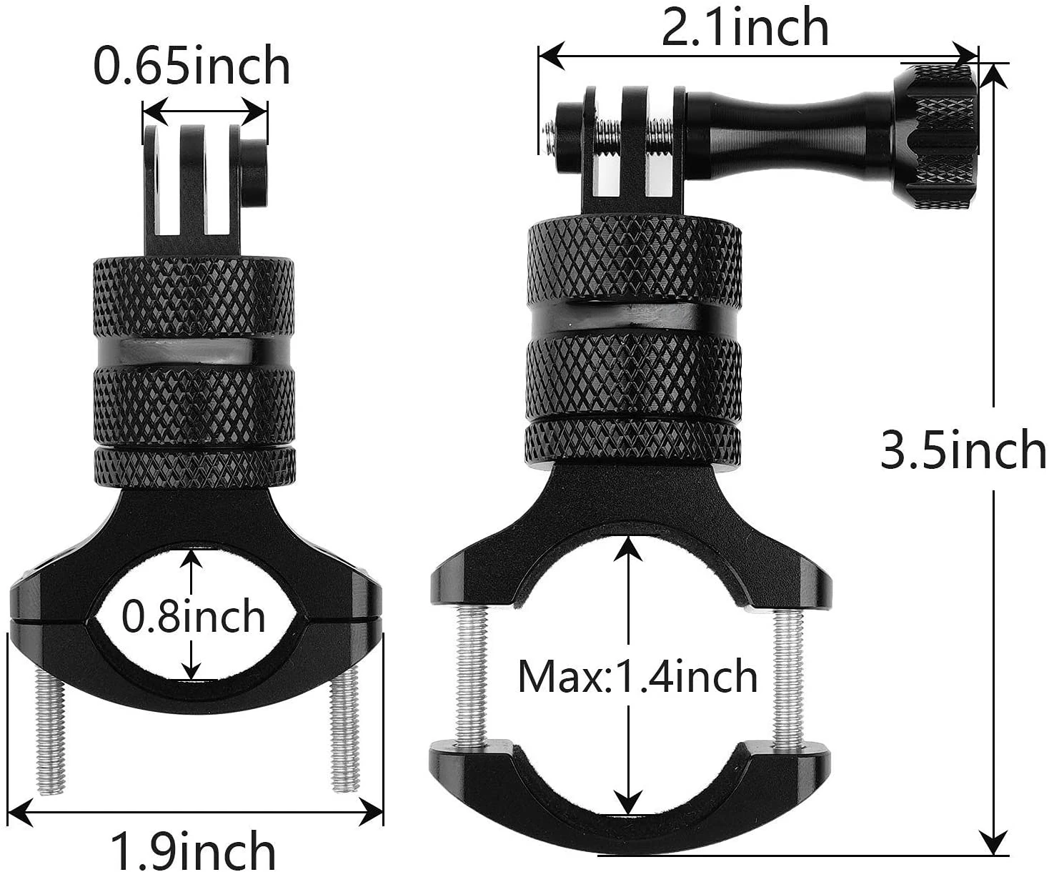 Bike Mount Camera Handlebar 360 Degree Rotation Bike Camera Mount for Mountain Bicycle/Motorcycle for Gopro Hero 11 10 9 8 7 6 5