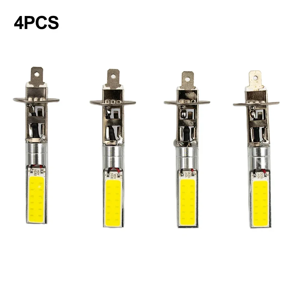 

Upgrade Your Car's Lighting Performance, 4pcs White H1 LED Headlight High Low Beam Light Bulb Vehicle Lamp 100W