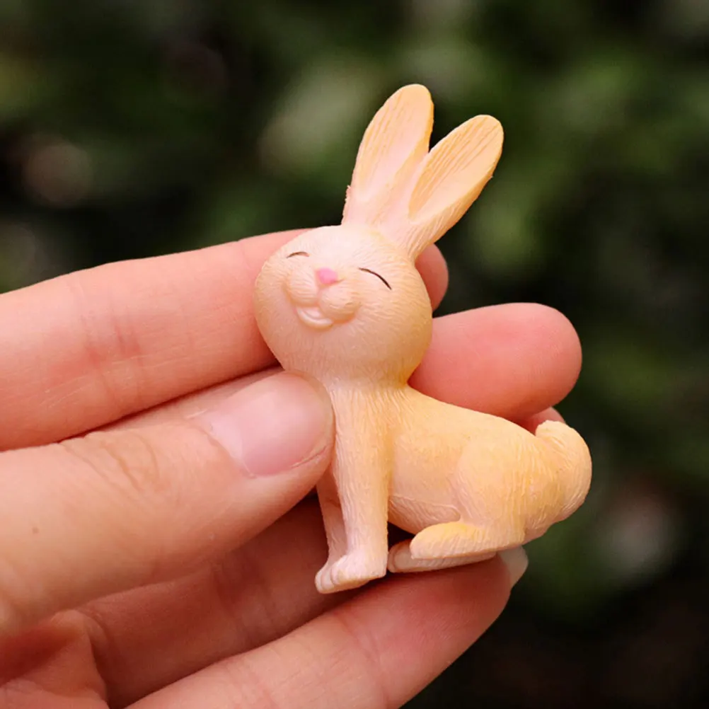 

10pcs Miniature Rabbit Moss Ornaments Durable Premium Material Tiny Fairy Garden Accessories Grass Bunny Decor Landscape