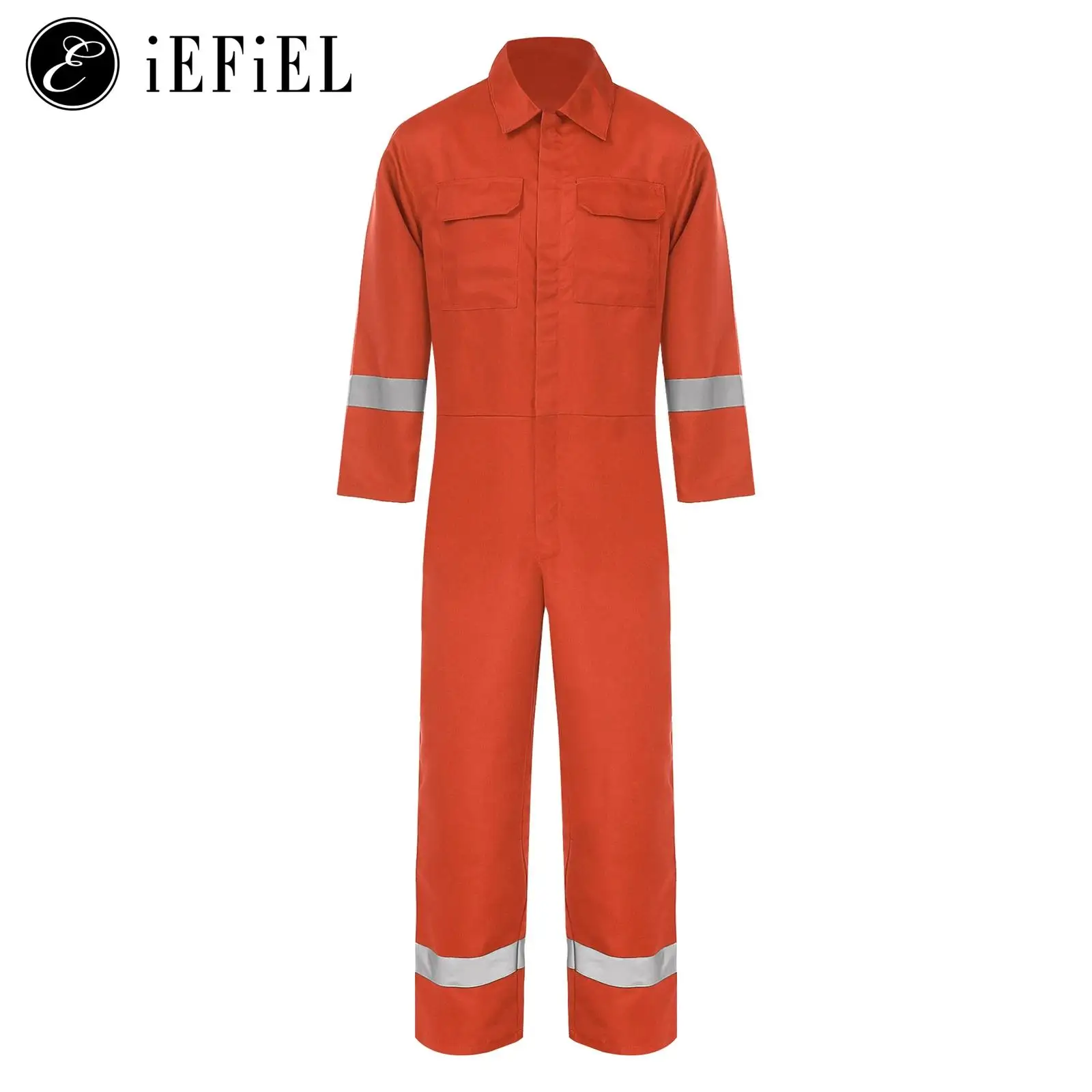 

Men's Reflective Striped One Piece Overall Jumpsuits Mechanic Work Uniform Chainsaw Fixer Halloween Cosplay Costume