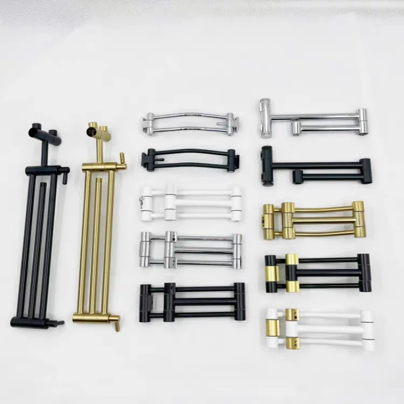 Hotel Bedroom Wall Lamp, Mirror Light, Single/Double/Triple Swing Arm Lighting Fixture Assembly Parts