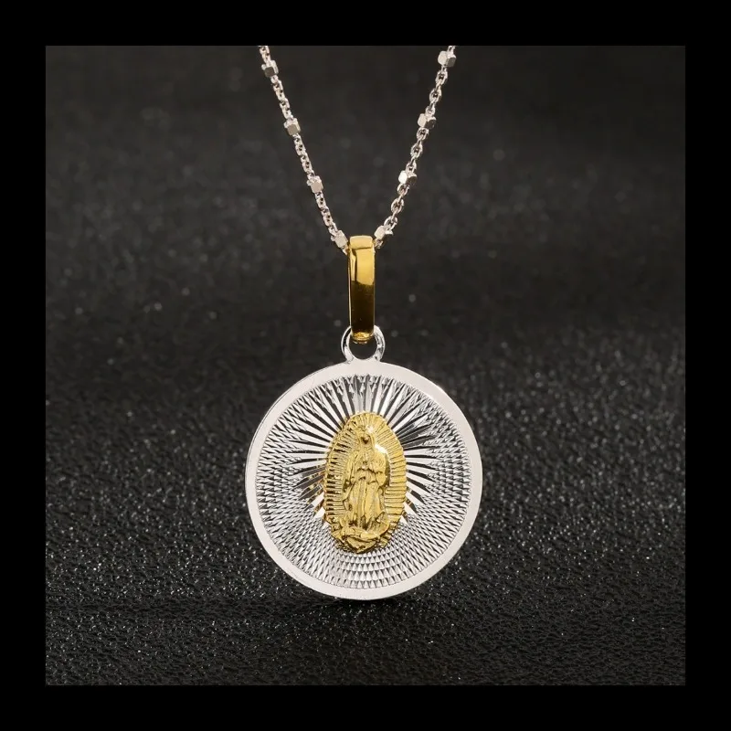 

Новое ожерелье Девы Иисуса, кулон Святой Свет, женский S925, посеребренный кулон, ювелирные изделия своими руками