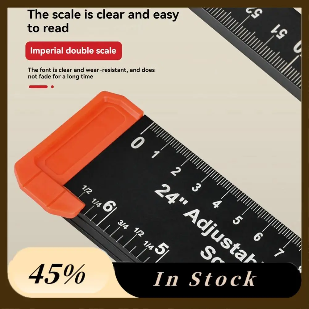 A60zhigh Precision Angle Ruler Woodworking Scribe Drawing Marking Gauge Crossed-Cut T-Type Ruler Measuring Tools 35Cmmay