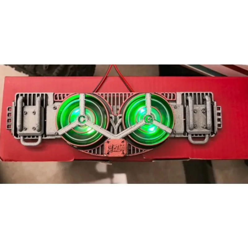 RC Simulated Radiator for YK4061 1/6 Scale Crawler, No Cooling Effect, RGB Fan, Upgrade Accessory, Scale Model Decoration Part