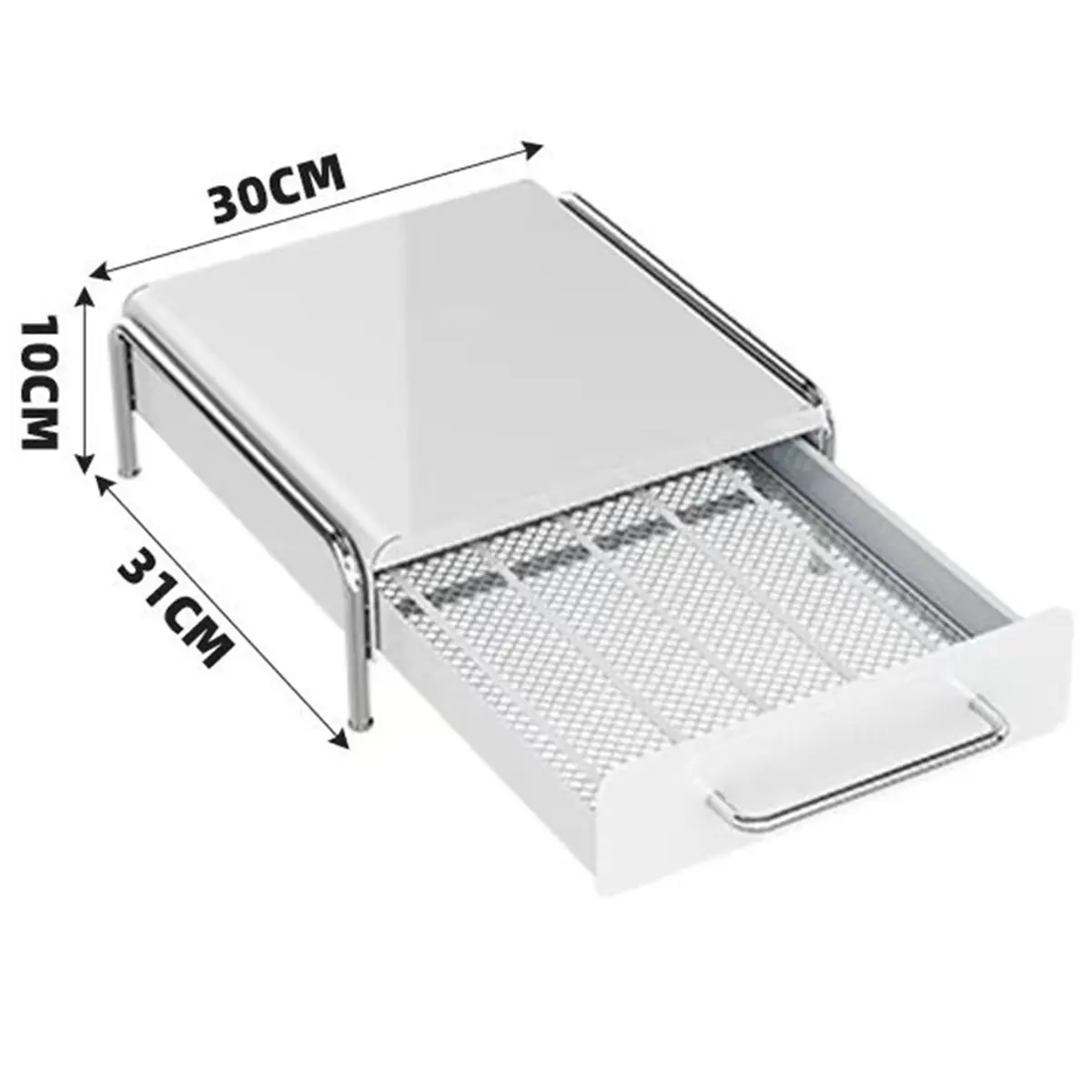 Elegant Metal Coffee Pod Holder with Drawer - Kitchen Countertop Organizer for Capsules, Tea Bags & More Black