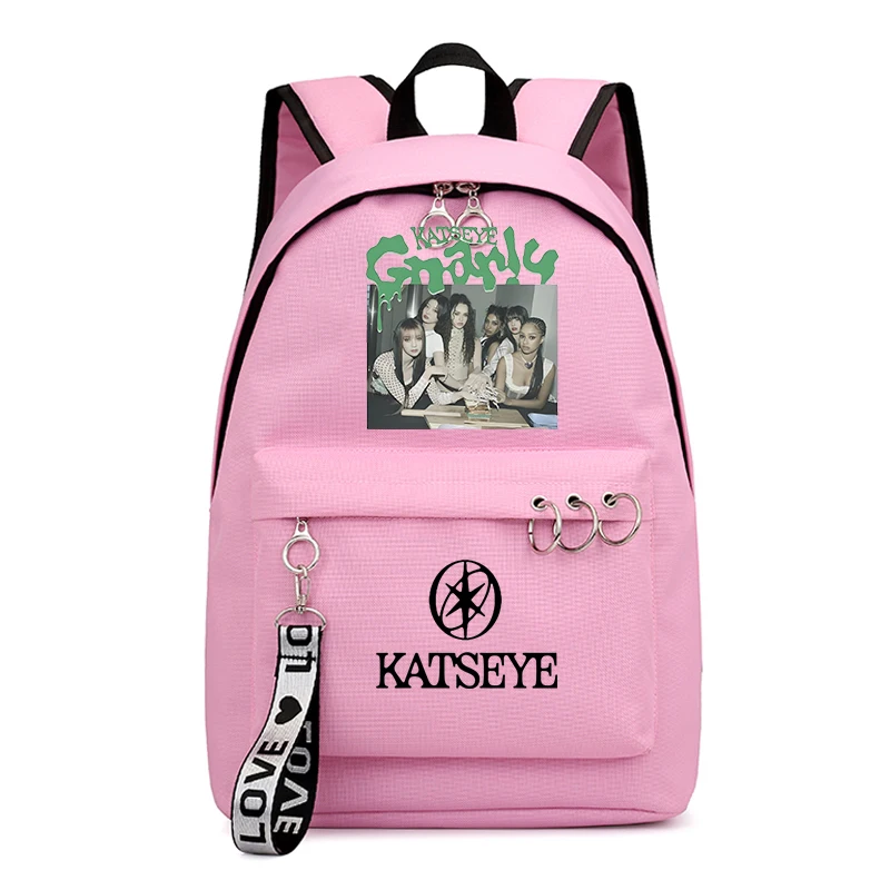 

Katseye Print Backpack Korean Style Student School Bags High Quality Outdoor Travel Bagpack Women Laptop Rucksack Gifts